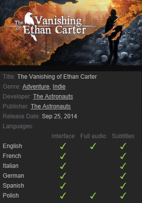 The Vanishing of Ethan Carter Steam - Click Image to Close
